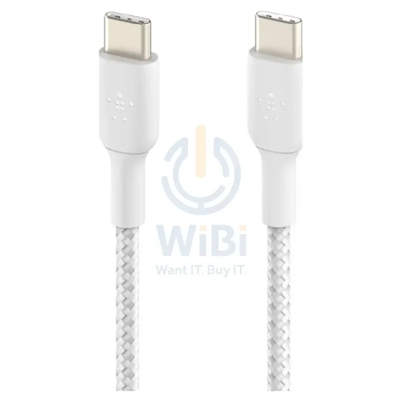 Belkin Premium Braided Cable - 1 Meter / USB-C / White