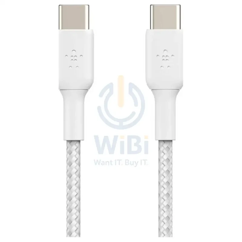 Belkin Premium Braided Cable - 1 Meter / USB-C / White