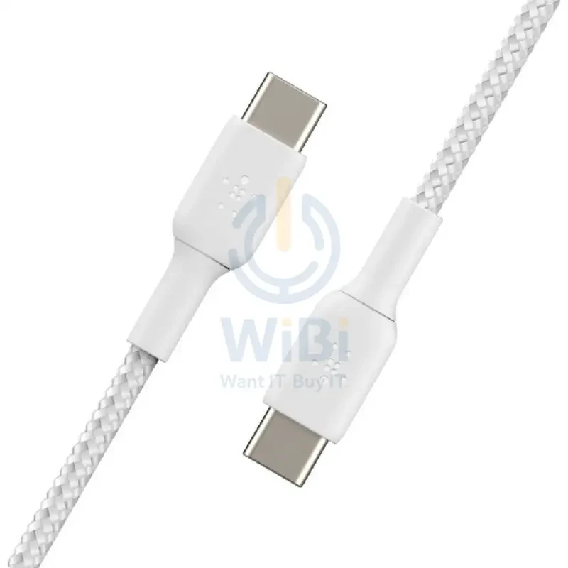 Belkin Premium Braided Cable - 1 Meter / USB-C / White