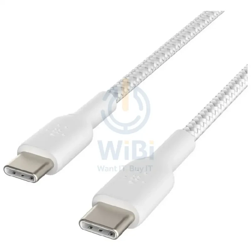 Belkin Premium Braided Cable - 1 Meter / USB-C / White
