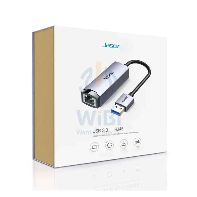 بطاقة شبكة جاسوز F105 يو إس بي 3.0 إلى RJ45 جيجابت - 100 ميجابت في الثانية / رمادي فضائي