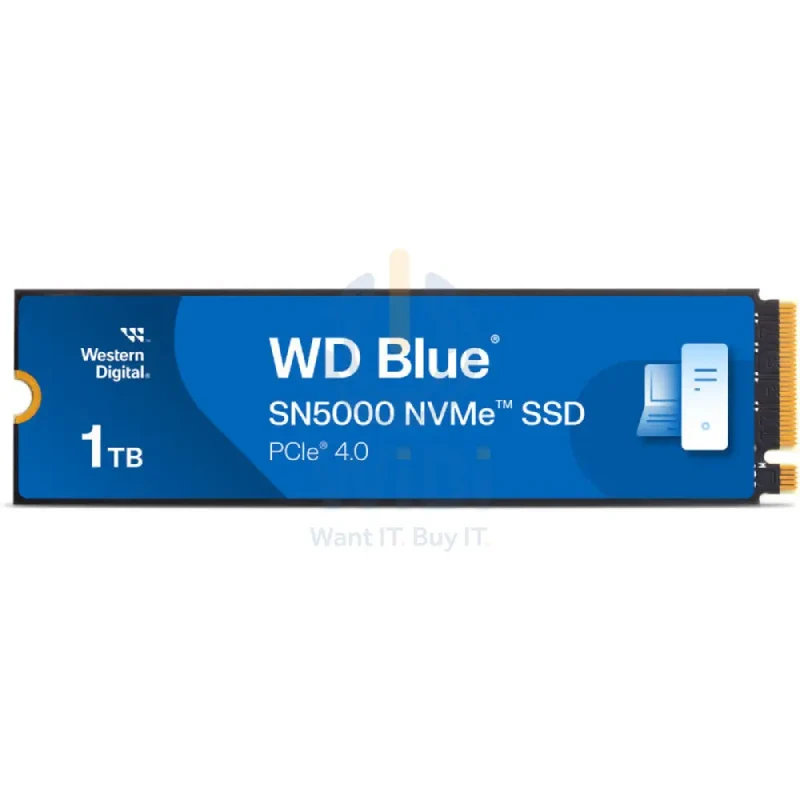 WD Blue SN5000 NVMe SSD - 1TB / Up to 5,150MB/s / M.2 2280 / PCIe Gen4 x4 - SSD (Solid State Drive)