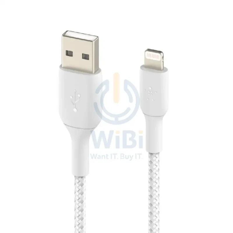 Belkin Premium Braided Cable - 1 Meter / USB-A / Lightning / White