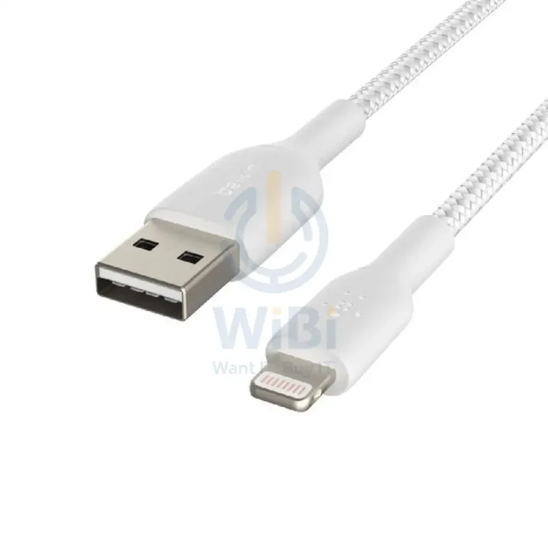 Belkin Premium Braided Cable - 1 Meter / USB-A / Lightning / White