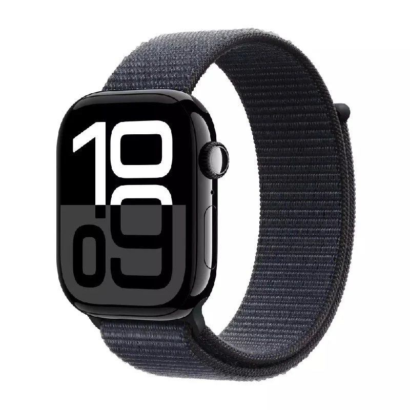 Apple Watch Series 10 with Sport Loop - LTPO OLED / 64GB / 42mm / Bluetooth / Wi-Fi / Jet Black / New / Open Seal Only
