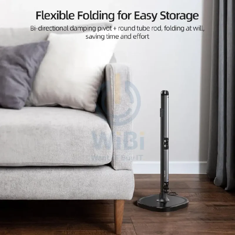 Earldom EH301 2-IN-1 Magnetic Overhead Floor Stand for Phone & Tablet - Black