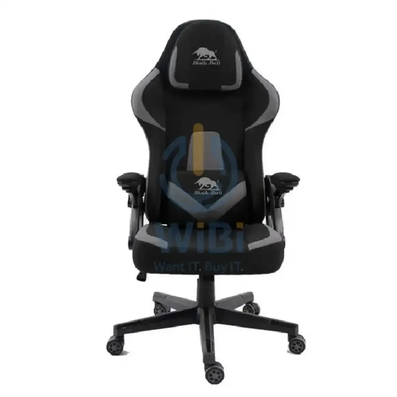 Black Bull Molded Headrest Up & Down Gaming Chair - Black/Gray