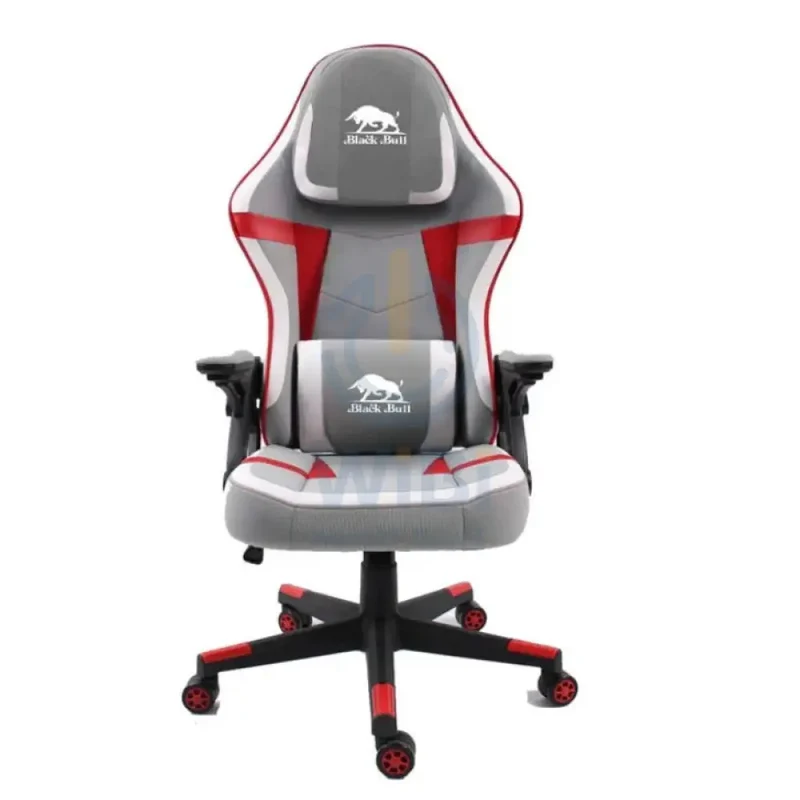 Black Bull Gaming Chair - Light Grey/White/Red