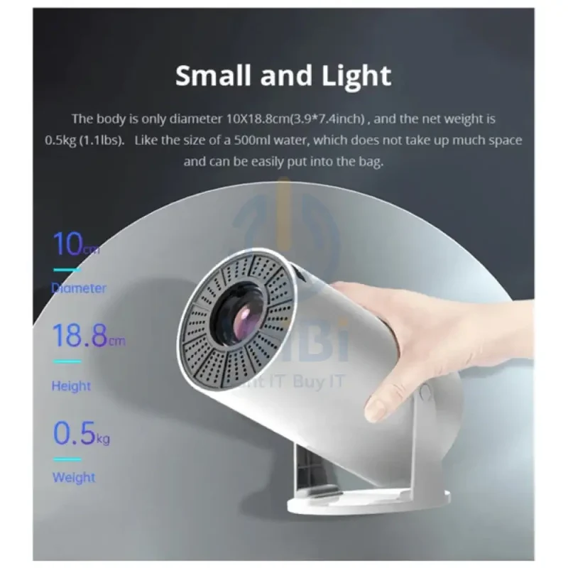 Earldom PJ01 Smart Portable Mini Projector - Full HD / Wi-Fi / 1080P / White