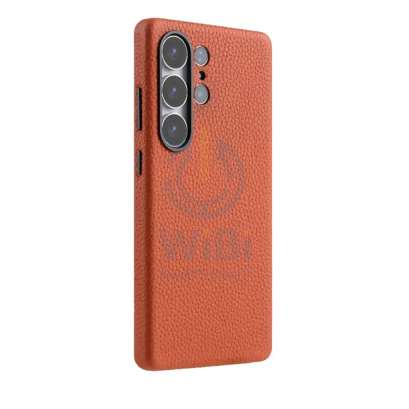 Melkco Origin Series Premium Leather Regal Snap MagSafe Cover - Samsung Galaxy S25 Ultra / Orange