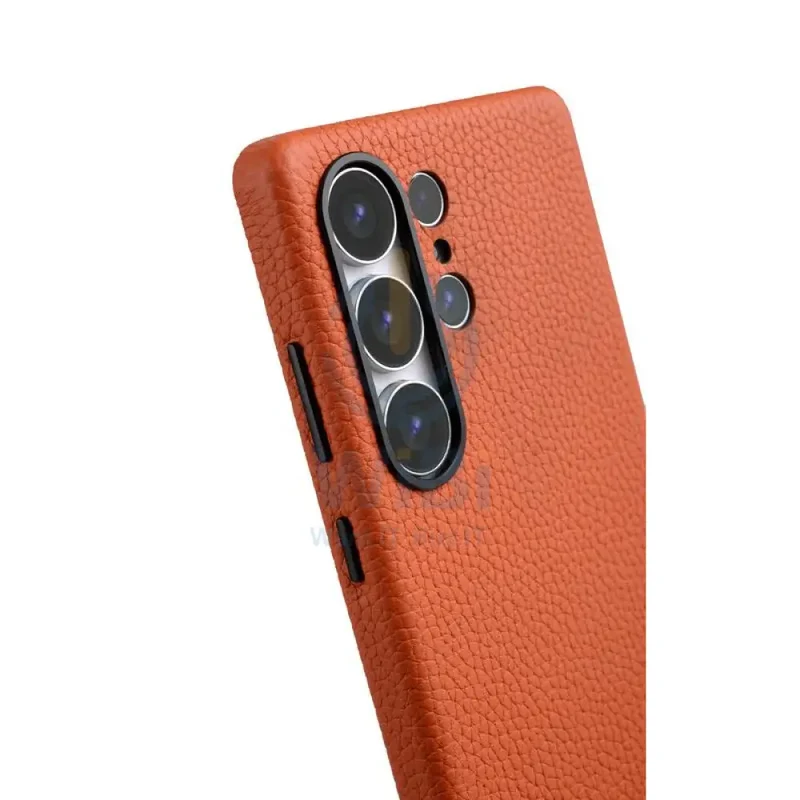 Melkco Origin Series Premium Leather Regal Snap MagSafe Cover - Samsung Galaxy S25 Ultra / Orange