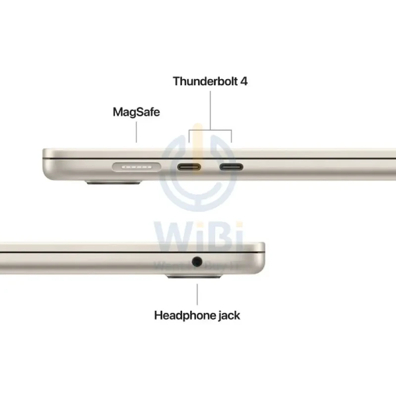Apple MacBook Air - 15.3" / M4 / 10-Core CPU / 10-Core GPU / 16-Core Neural Engine / 16GB RAM / 512GB SSD / Arabic/English / Starlight / 1YW