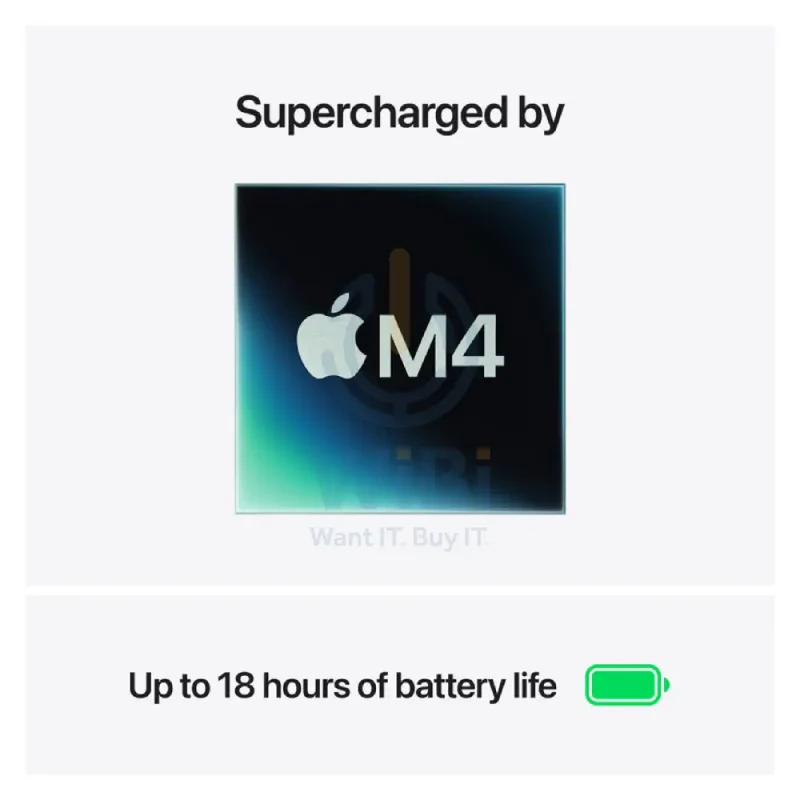 Apple MacBook Air - 15.3" / M4 / 10-Core CPU / 10-Core GPU / 16-Core Neural Engine / 16GB RAM / 256GB SSD / Arabic/English / Silver / 1YW