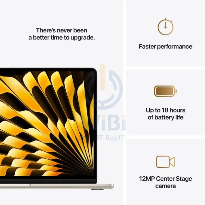 Apple MacBook Air - 13.6" / M4 / 10-Core CPU / 10-Core GPU / 16-Core Neural Engine / 24GB RAM / 512GB SSD / Arabic/English / Starlight / 1YW