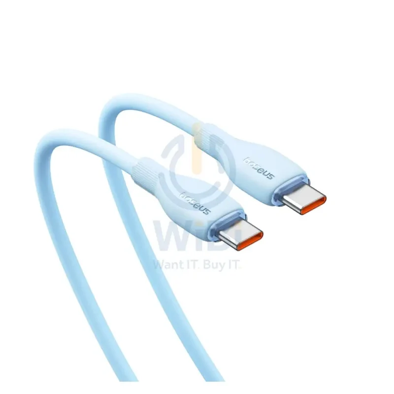 Baseus Pudding Series Fast Charging Cable - Type-C / 1.2 Meter / 100W / Galaxy Blue