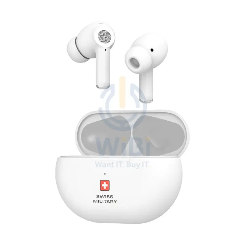 Swiss Military Delta 5 Stereo Earbuds - ANC+ENC / Wireless / White