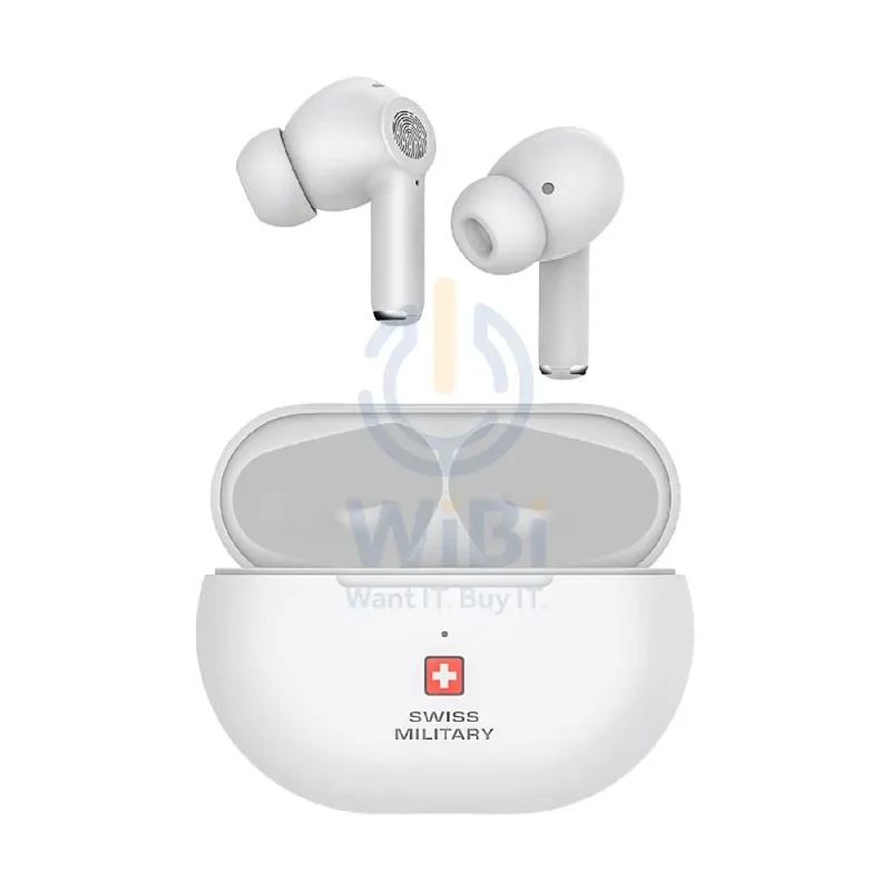 Swiss Military Delta 5 Stereo Earbuds - ANC+ENC / Wireless / White