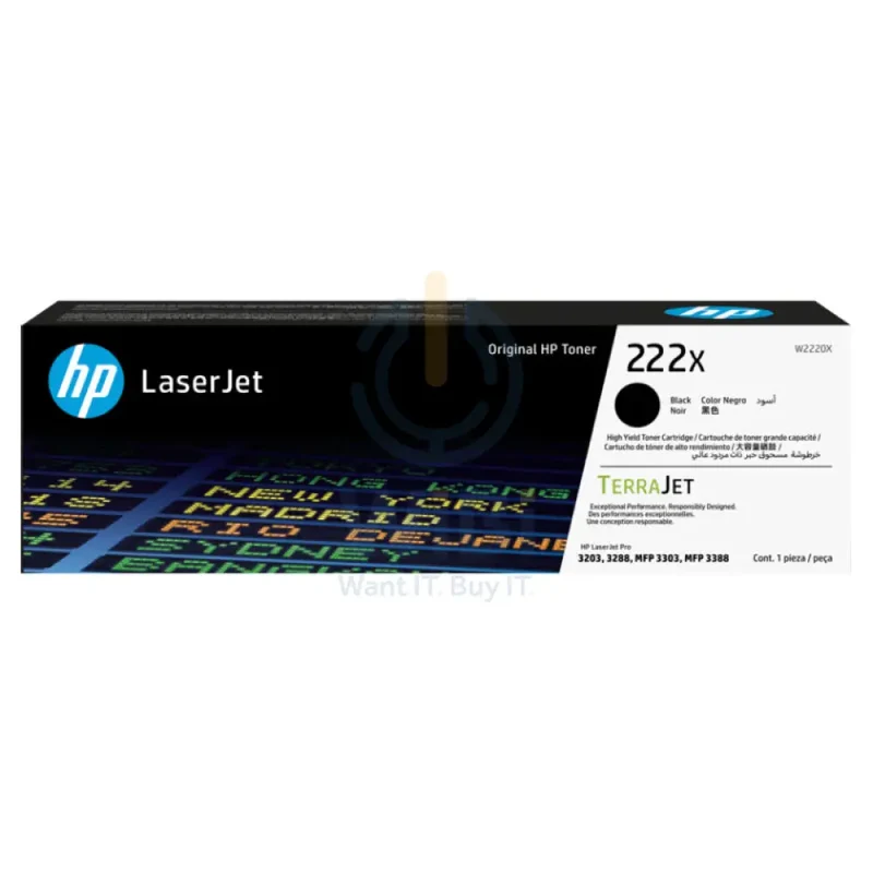 HP 222X Black Original LaserJet Toner Cartridge - 3200 Pages / Black Color / Toner Cartridge