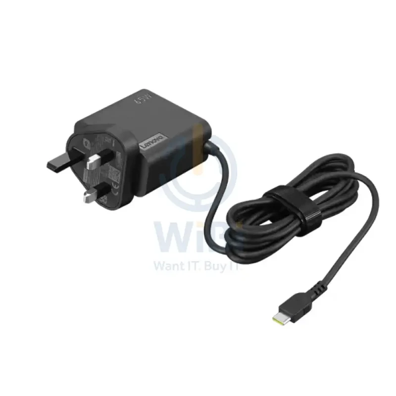 Lenovo USB-C Wall Adaptor-UK Pin - 65W / USB-C / Black