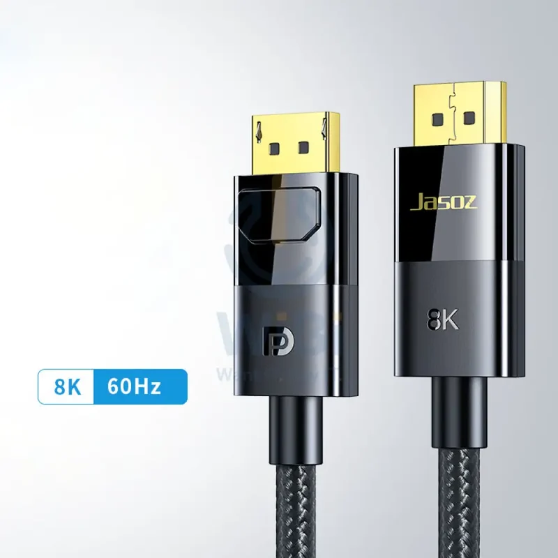 كابل جاسوز A129 ديسبلاي بورت - 8K / بطول 2 متر / أسود