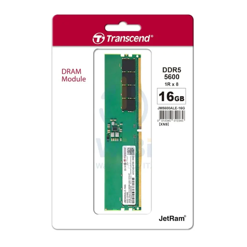Transcend Long-DIMM Desktop Memory - 16GB / DDR5 / Memory Module