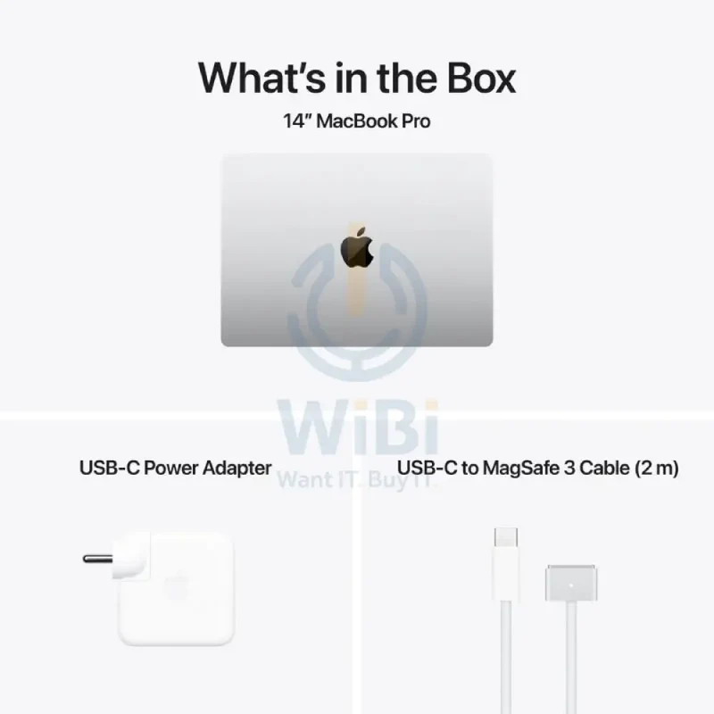 Apple MacBook Pro - 14.2" / M4 Pro / 14-Core CPU / 20-Core GPU / 24GB RAM / 1TB SSD / Eng/Arb / Silver / 1YW