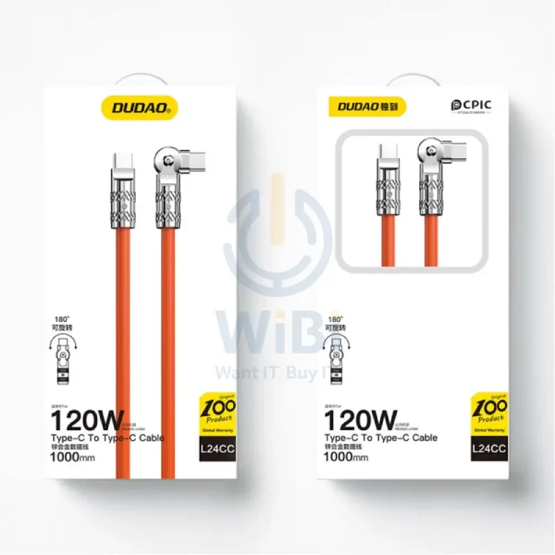 DUDAO L24CC Data Cable - 1 Meter / 120W / Orange