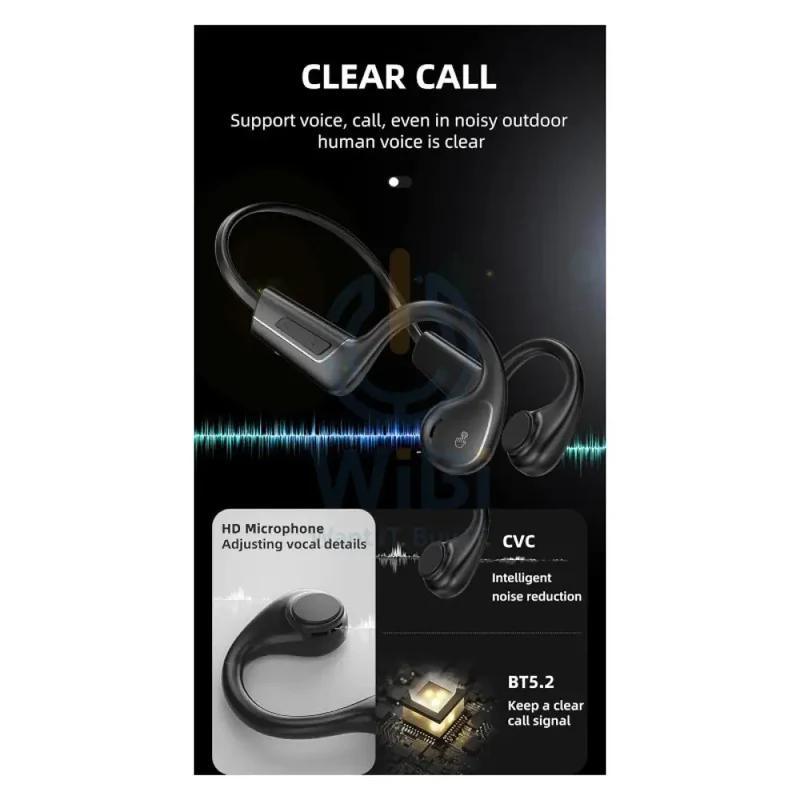 DUDAO U2PRO Premium Bone Conduction Wireless Neckband - On-Ear / Bluetooth / Black