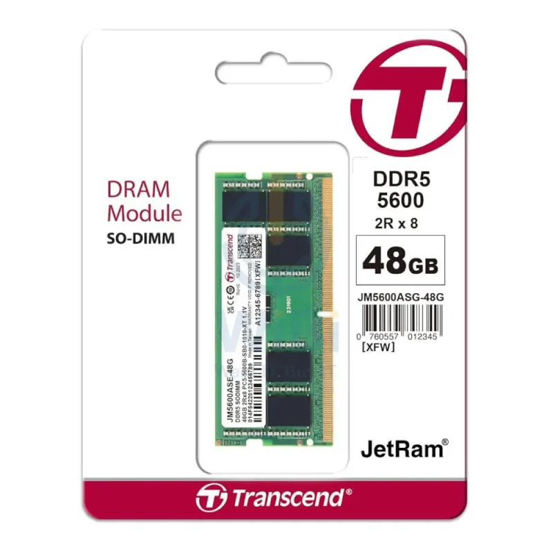 Transcend SO-DIMM Memory - 48GB / DDR5 / Memory Module