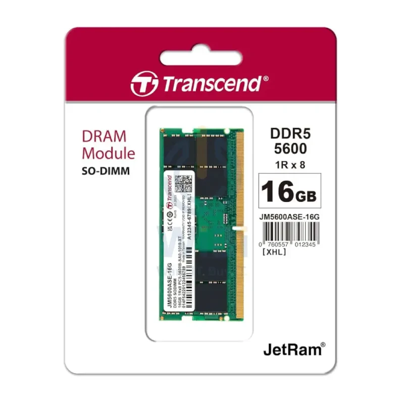 Transcend SO-DIMM Memory - 16GB / DDR5 / Memory Module