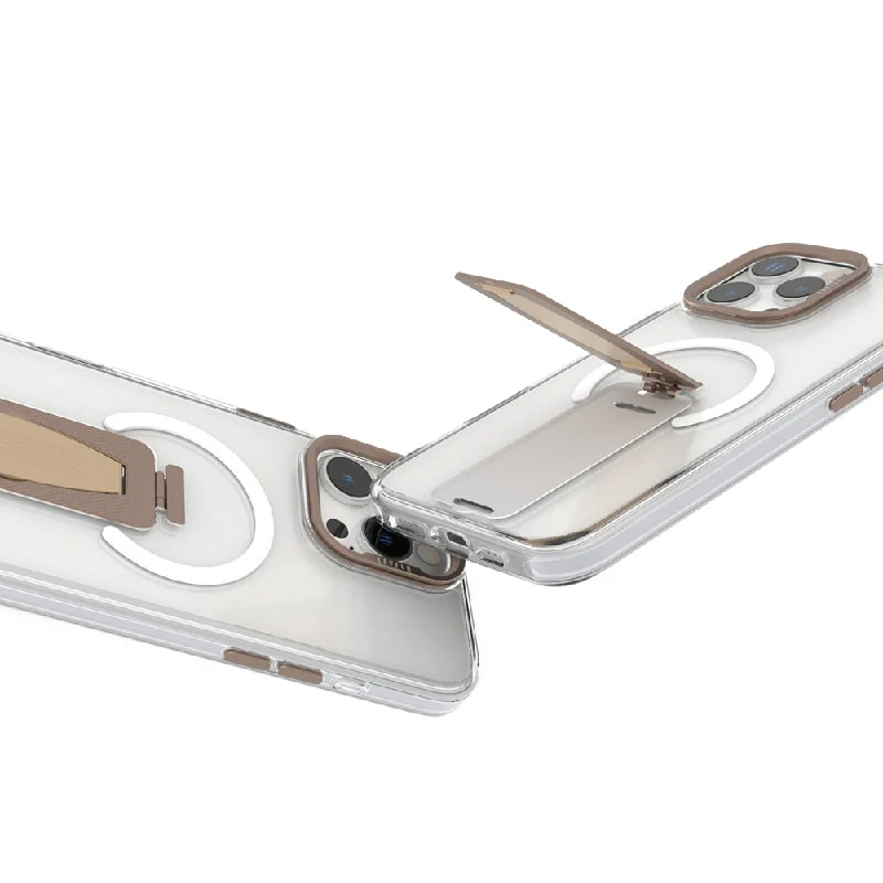 Levelo Morphix MagSafe Grip Case - Apple iPhone 16 Pro Max / Rose Gold Titanium
