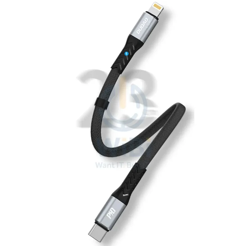 DUDAO L10P PD Fast Charging Data Cable - 23CM / 20W / Type-C / Black