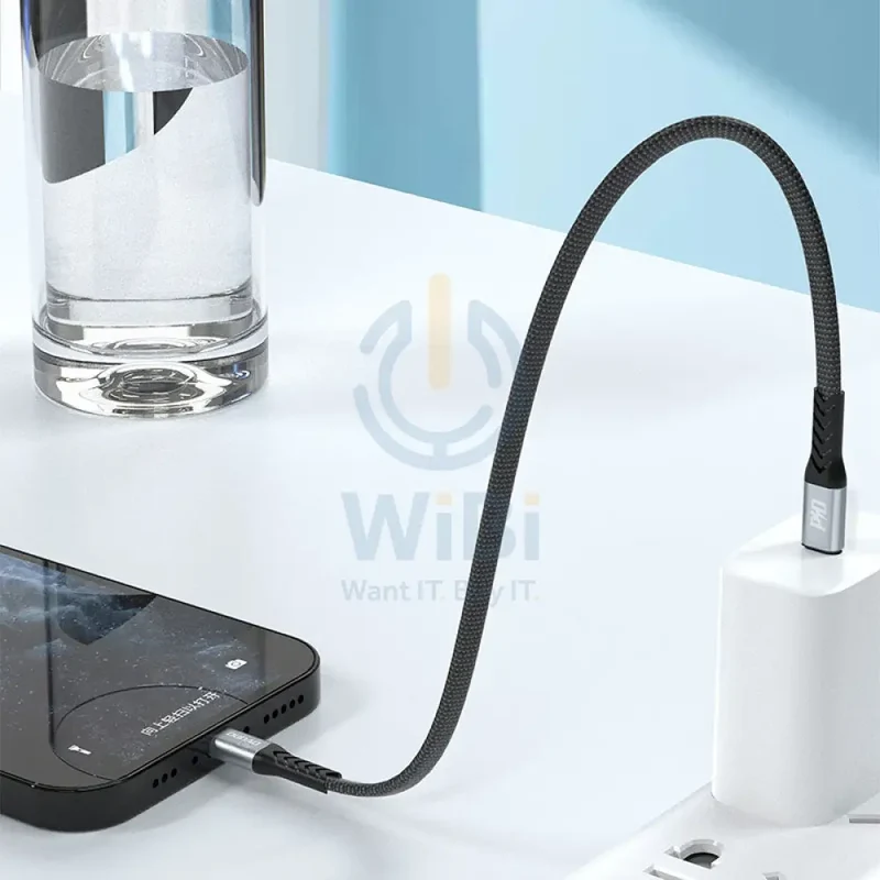 DUDAO L10P PD Fast Charging Data Cable - 23CM / 20W / Type-C / Black