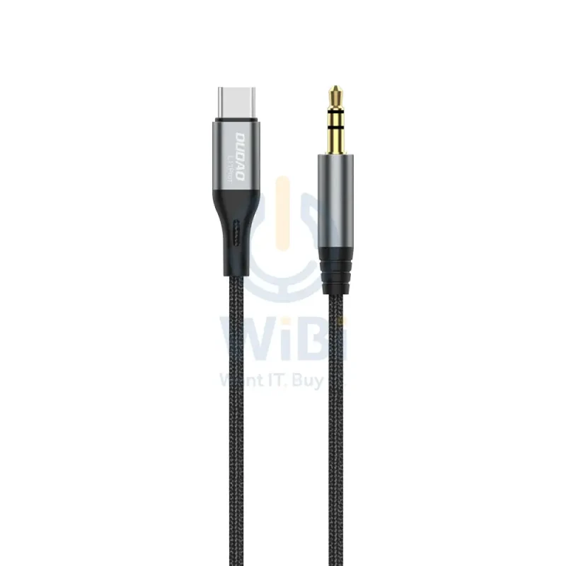 DUDAO L11PROT Type-C To 3.5mm Aux Cable - 1 Meter / Grey