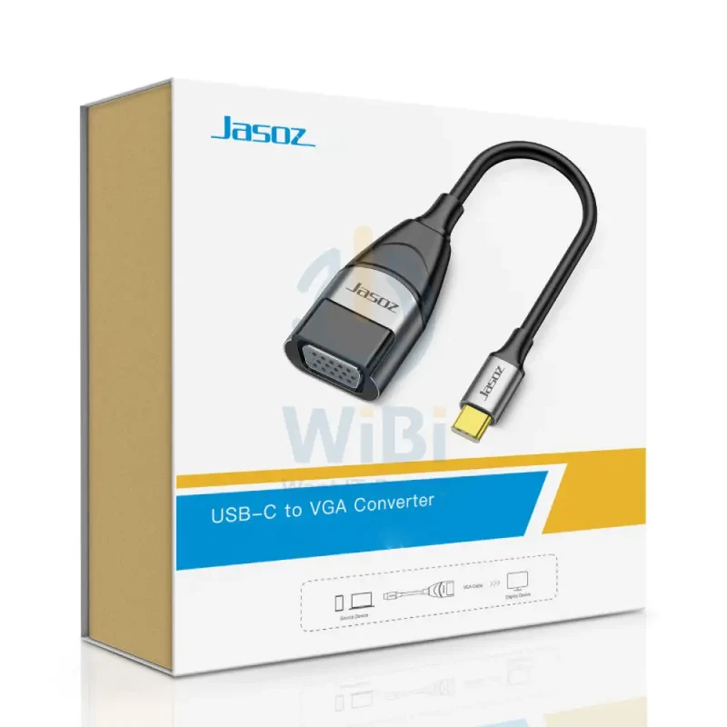 محول جازوز H104 يو إس بي-C إلى VGA، باللون الرمادي الفضائي