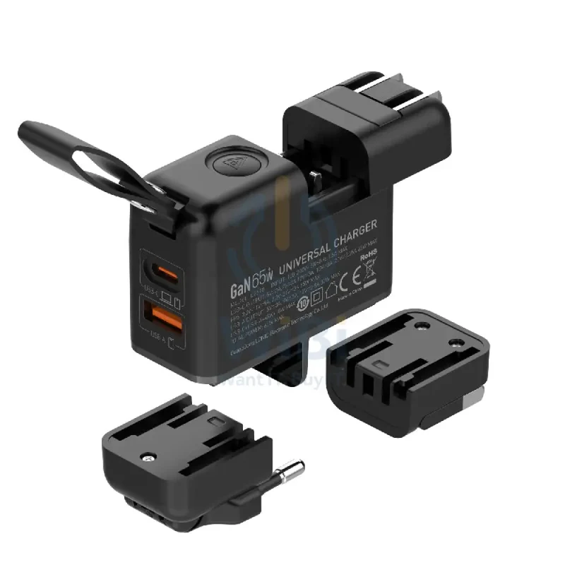 LDNIO Q2618 GaN Fast Wall Charger - 65W / USB-A / Type-C / Black