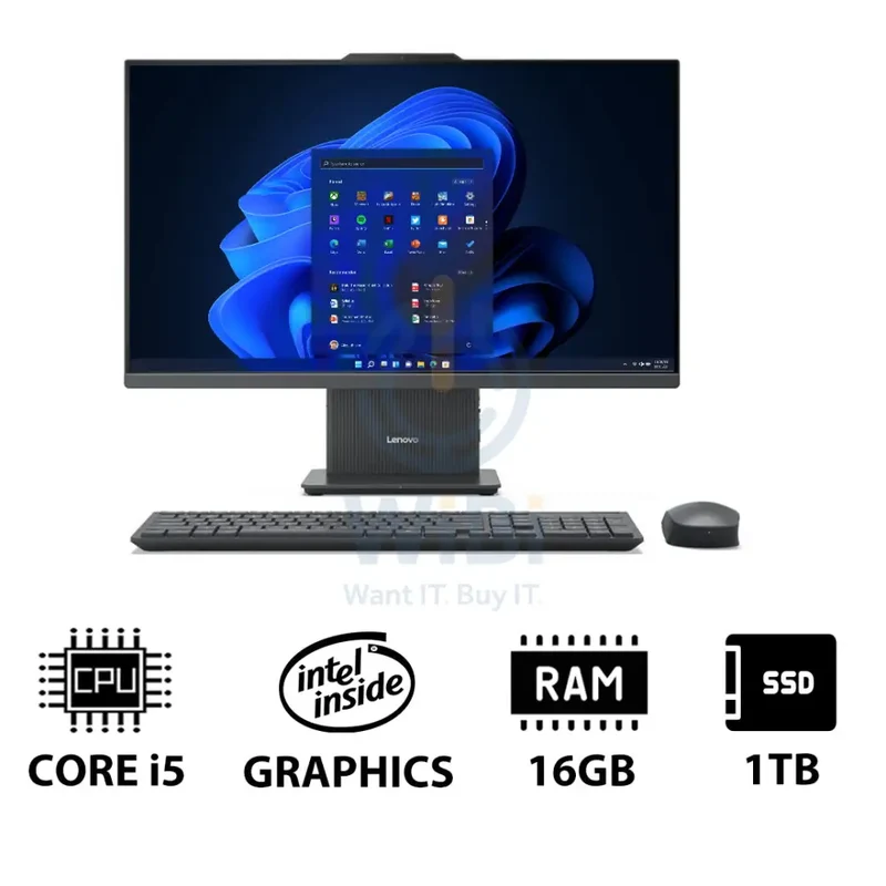 Lenovo IdeaCentre Gen 9 AIO PC - i5 / 16GB / 1TB (NVMe M.2 SSD) / 23.8" FHD Non-Touch / Win 11 Pro / 1YW / Luna Grey - Desktop