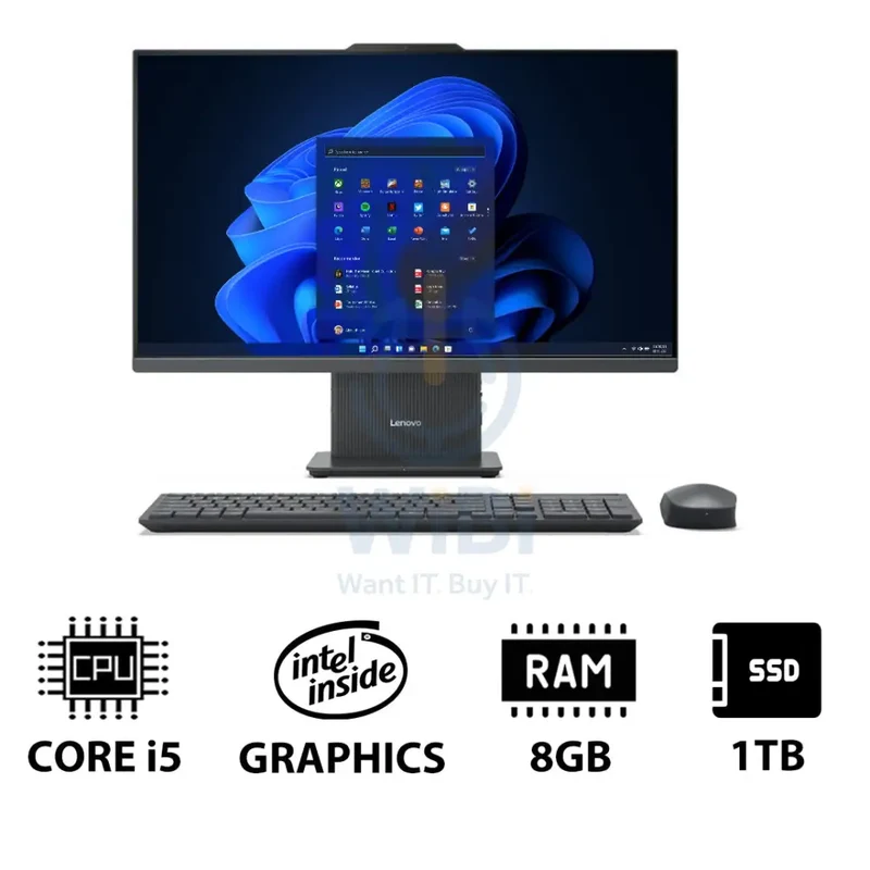 Lenovo IdeaCentre Gen 9 AIO PC - i5 / 8GB / 1TB (NVMe M.2 SSD) / 23.8" FHD Non-Touch / Win 11 Pro / 1YW / Luna Grey - Desktop