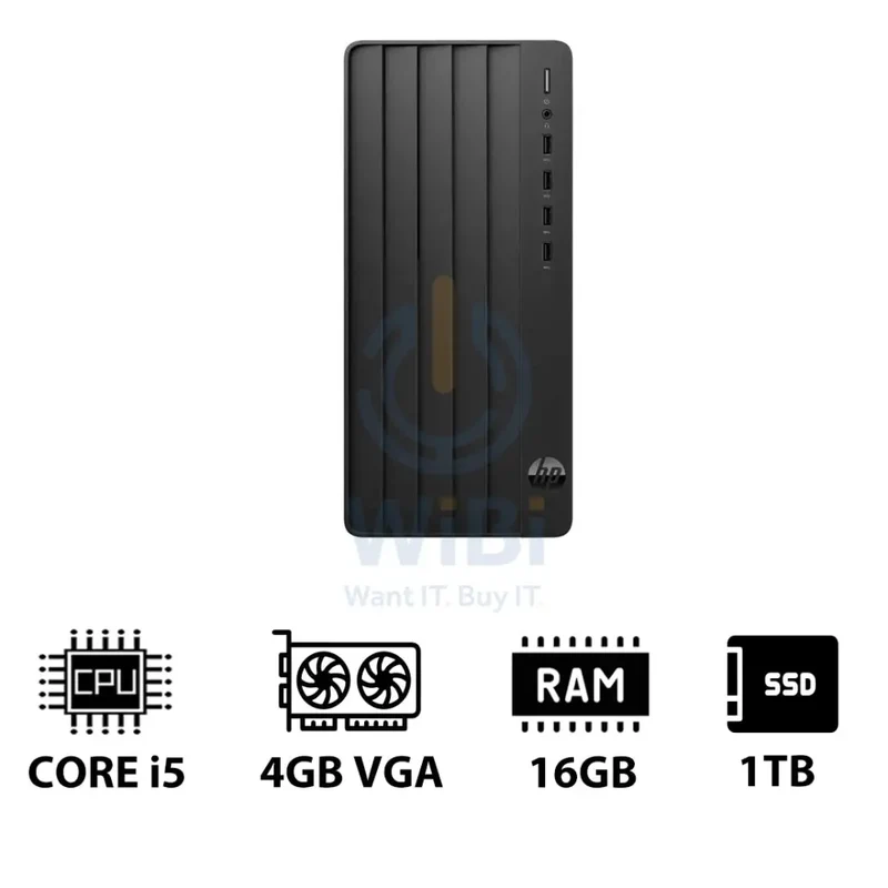 HP Pro Tower 290 G9 - i5 / 16GB / 1TB (NVMe M.2 SSD) / 4GB VGA / DOS (Without OS) / 1YW - Desktop