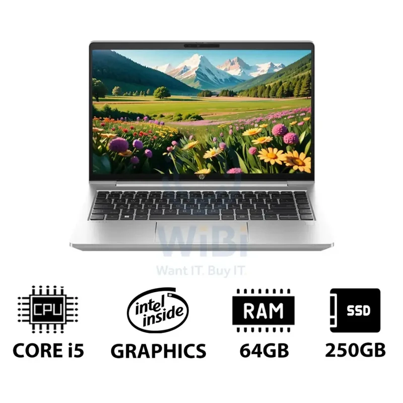 HP ProBook 440 G10 - 14.0" FHD / i5 / 64GB / 250GB (NVMe M.2 SSD) / DOS (Without OS) / 1YW - Laptop