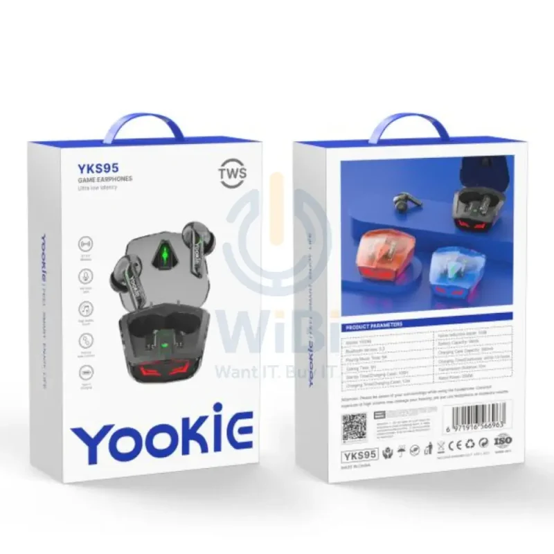 YOOKIE YKS95 TWS Wireless Earbuds - 300mAh / Black