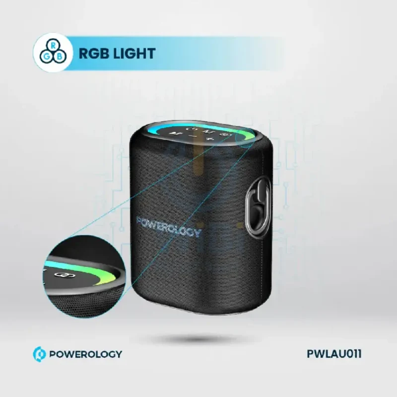 Powerology Portable Loud Speaker - Bluetooth / Black