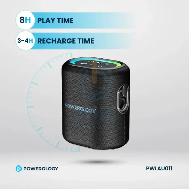 Powerology Portable Loud Speaker - Bluetooth / Black