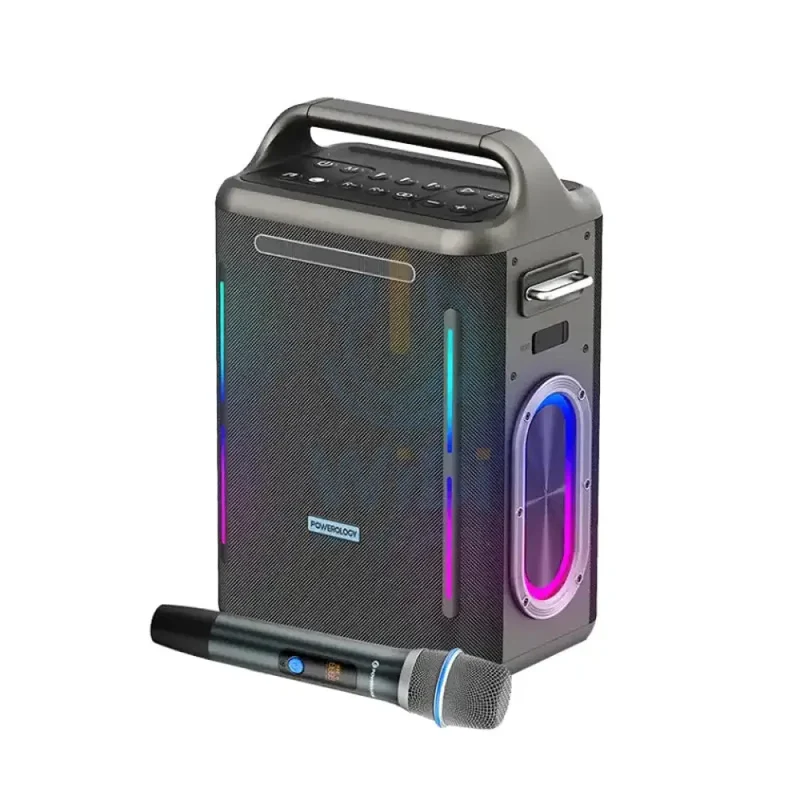 Powerology Karaoke Party Speaker - Bluetooth / Silver