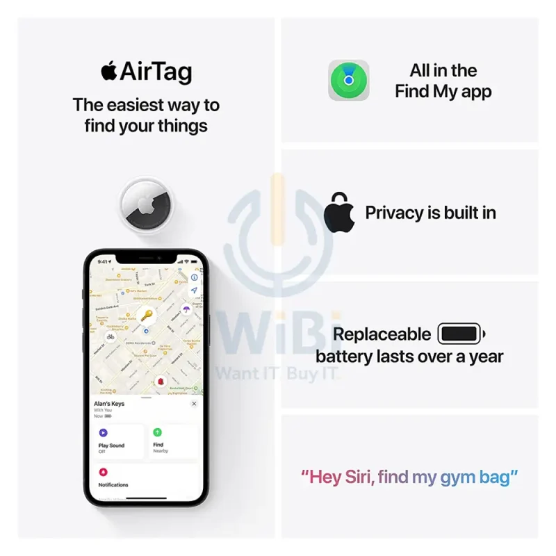 Apple AirTag - Bluetooth / White - Pack of 4