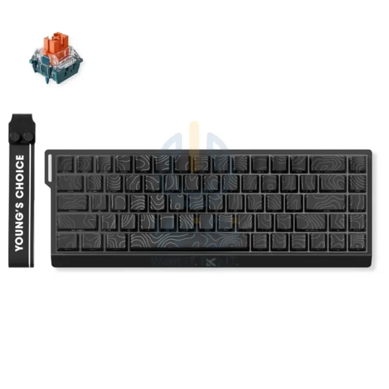 MCHOSE Ace 68 Hall Effect Magnetic Switch Gaming Keyboard - Wired / Black Topographic