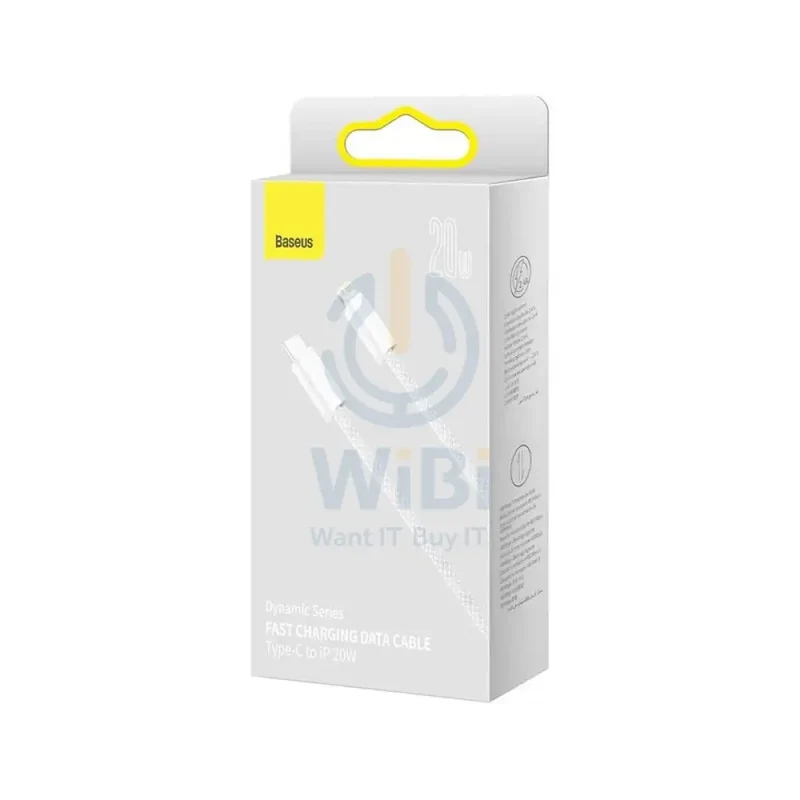 Baseus Dynamic Series Fast Charging Data Cable - 1M / USB-C / Lightning / 20W / White