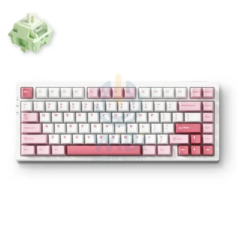 MCHOSE G75 Pro Gaming Mechanical Keyboard - 8000mAh / Wireless / White Pink