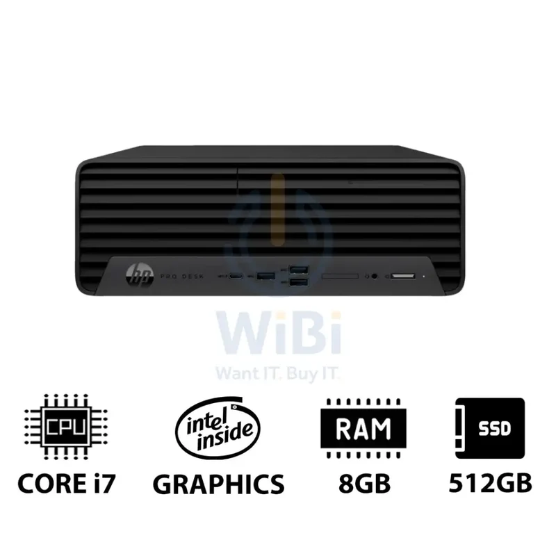 HP Pro SFF 400 G9 - i7 / 8GB / 512GB (NVMe M.2 SSD) / Win 11 Pro / 1YW - Desktop