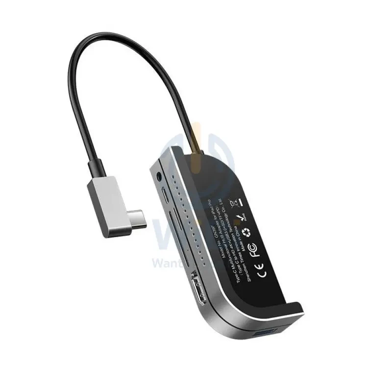 موزع يو إس بي-C بيسوس بيند أنجل رقم 7 متعدد الوظائف، HDMI / يو إس بي-C / يو إس بي / باللون الرمادي الداكن